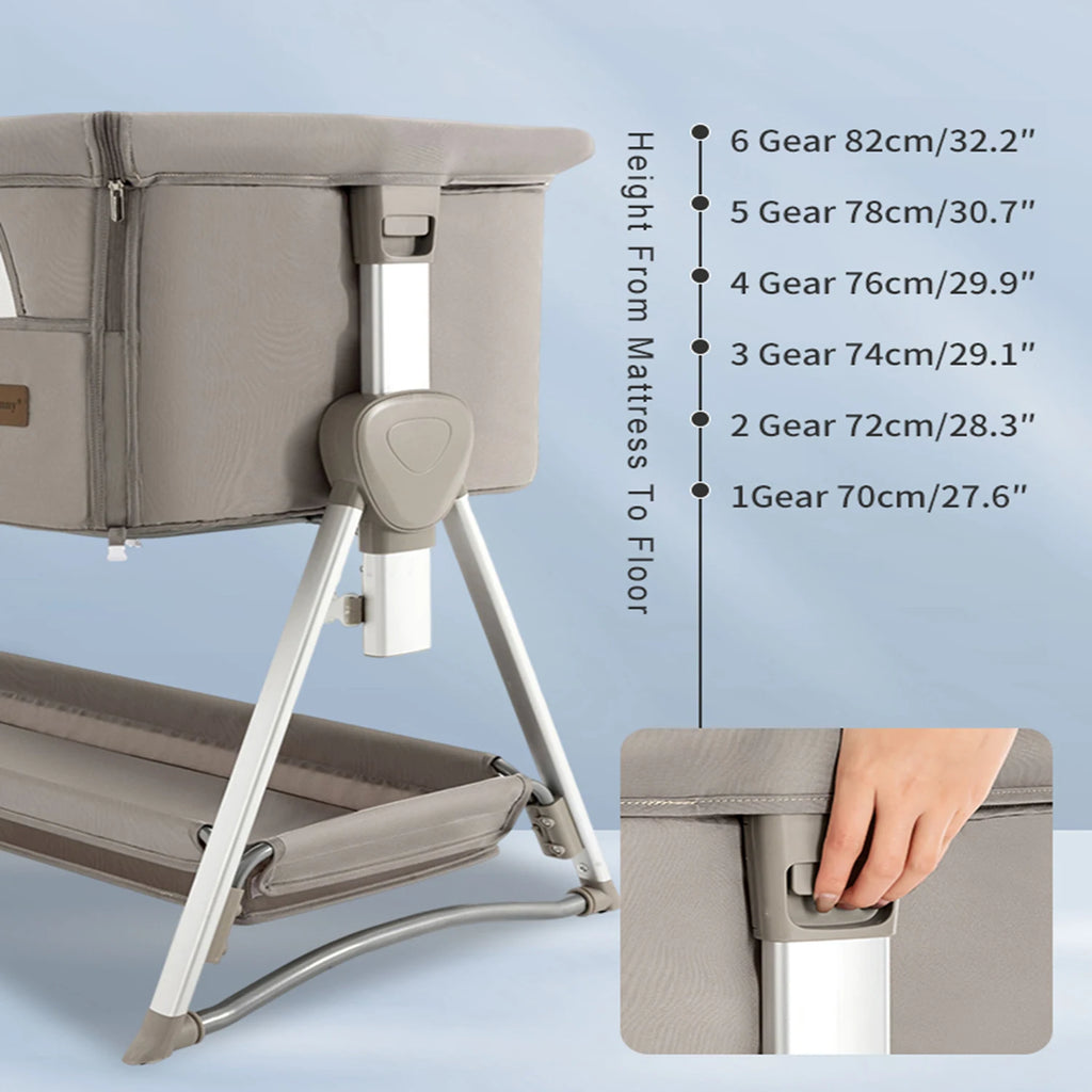 Beside Sleeper for Baby,Foldable Travel Cribs,Rocking Bassinet,Portable Baby Bassinet,Infant Co-sleeper Suit 0-6M