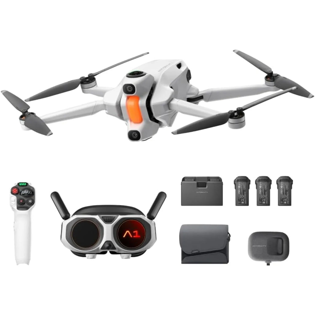 Insta360 Antigravity A1 Explorer Bundle (3 Batteries) 8K 360 Camera Drone, 10km Control, Auto Return, Foldable 249g