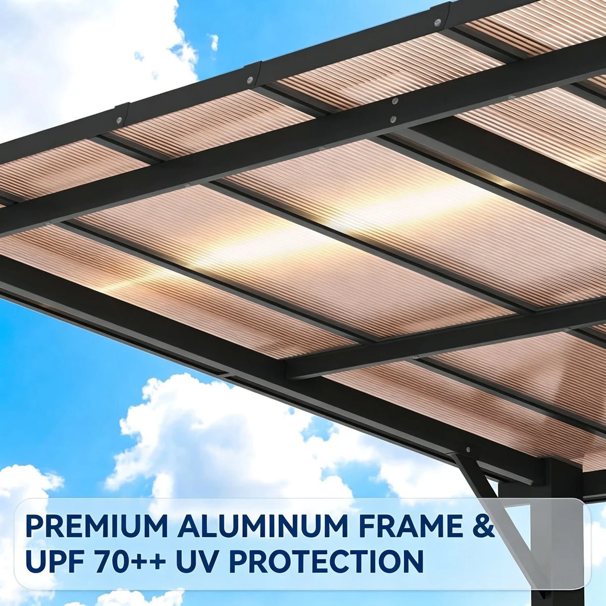 Nordivale 8x10ft Hard Top Gazebo Freestanding Metal Pergola With 4.72 Inch Thick Support Posts Heavy Duty Outdoor Carport Shelter For Patio Backyard