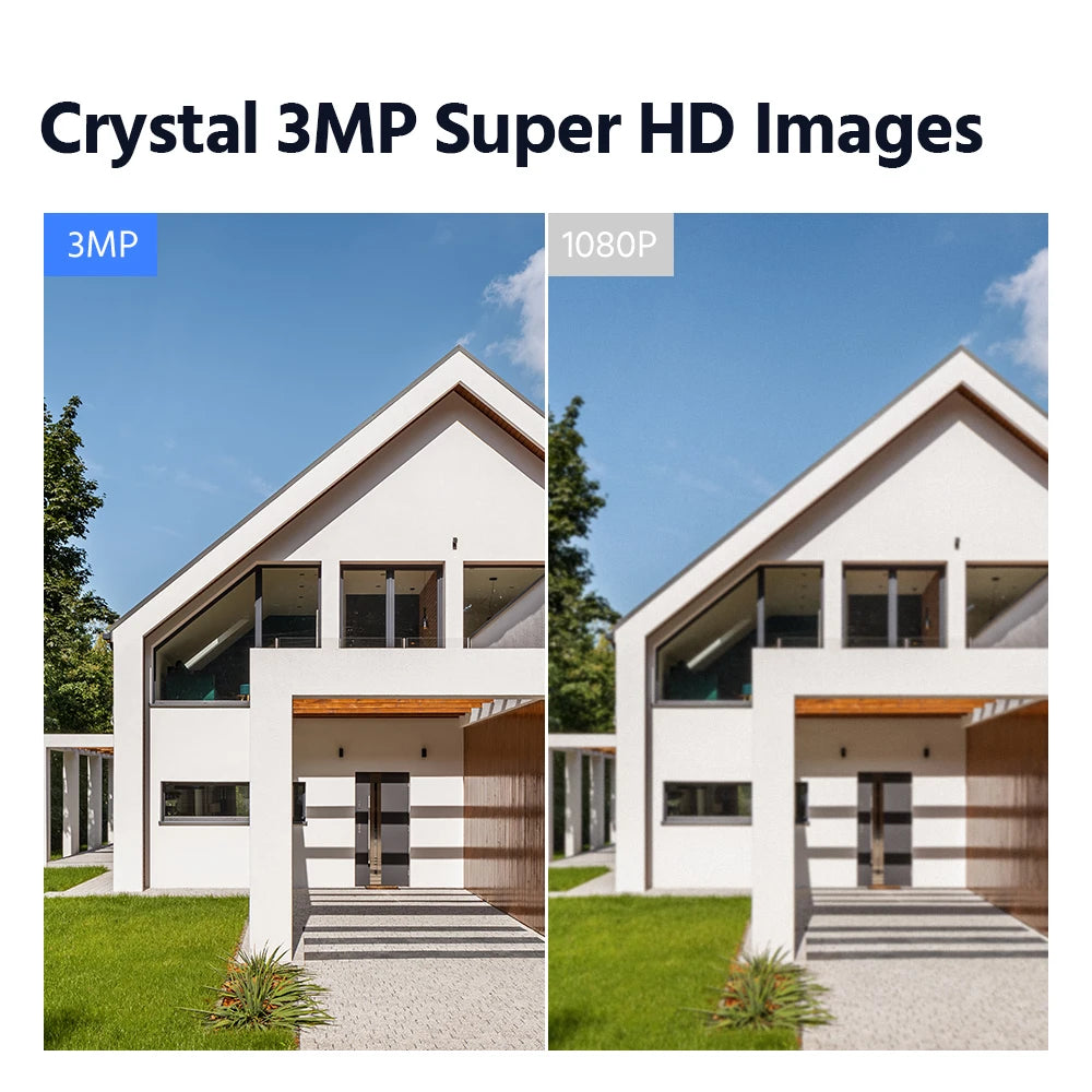 SANNCE 8CH FHD 3MP Wireless Video Security System 5MP NVR With 3MP Outdoor Surveillance IP Cameras Audio Recording AI Detection