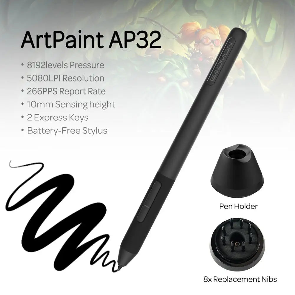 Gaomon PD2200 Graphics Tablet 21.5 Inch Screen Anti-Glare Drawing Display with 8 Touch Keys