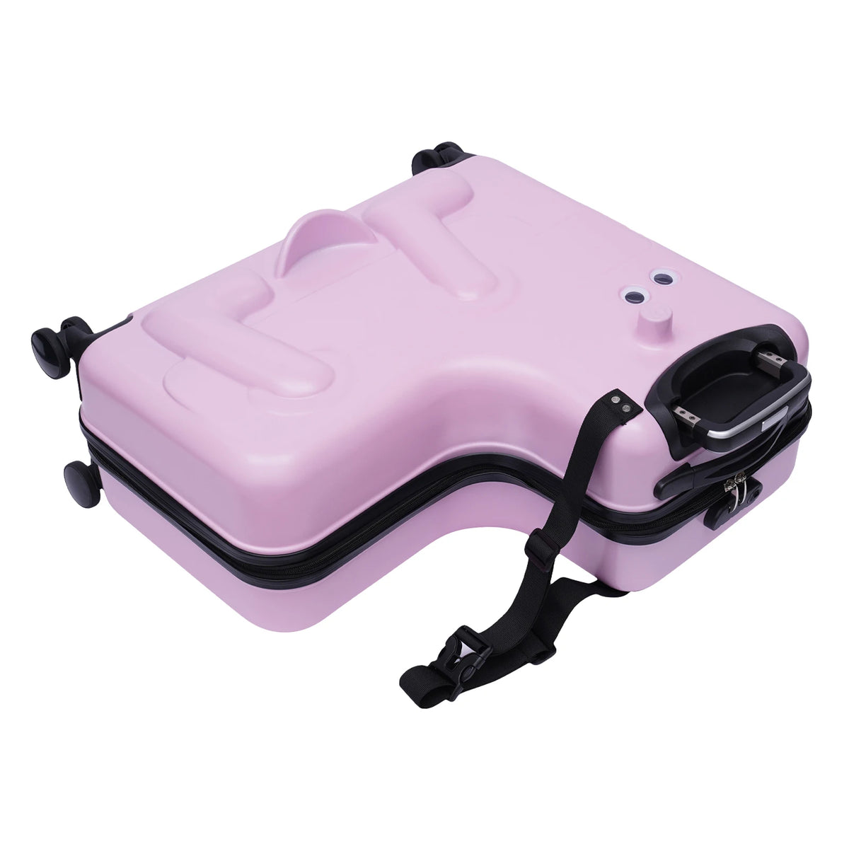 Pink Suitcase kid suitcase kid luggage kid travel Fashionable appearance Rideable Funny suitcase