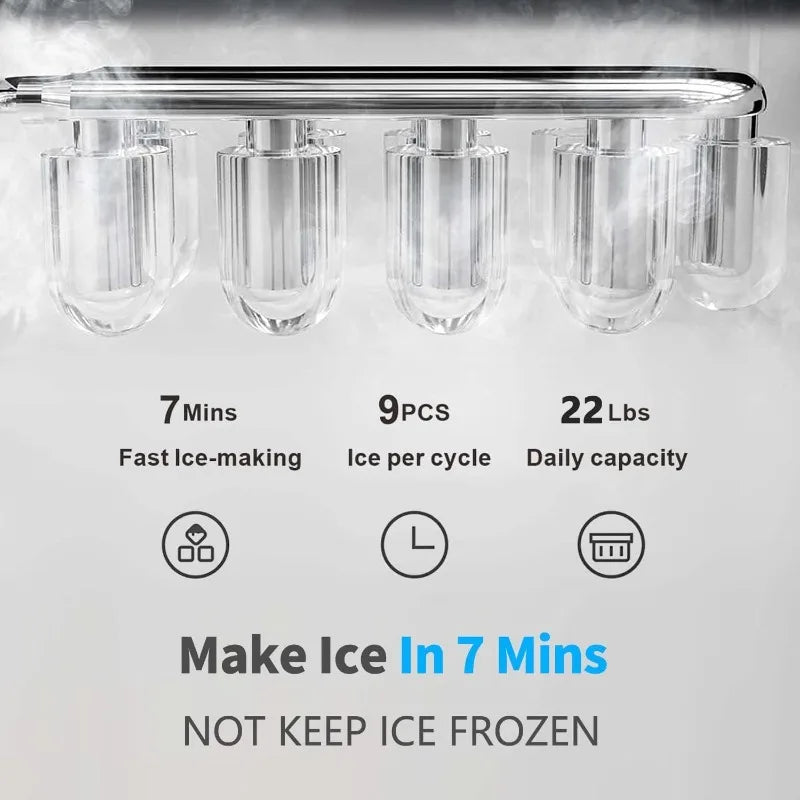 Self Cleaning 4-in-1 Hot/Cold/Room Water Cooler Dispenser with Ice Maker, Bottom Load, Bullet Ice 22 lbs Daily Capacity