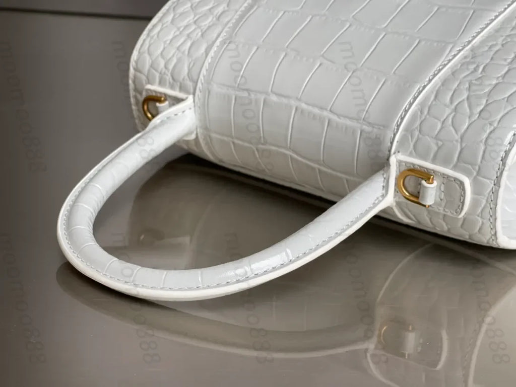 12A All-New Mirror Quality Designer Small Hourgalss Bags Womens Luxurys Genuine Leather Handbags Flap Gold Bag Purse Crossbody B