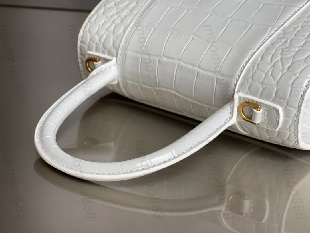 12A All-New Mirror Quality Designer Small Hourgalss Bags Womens Luxurys Genuine Leather Handbags Flap Gold Bag Purse Crossbody B