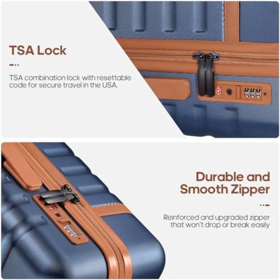 Luggage Sets 3 Piece Carry On Luggage 20In With Spinner Wheels PC Hardside Suitcase Set with TSA Lock Durable Carry On Suitcase