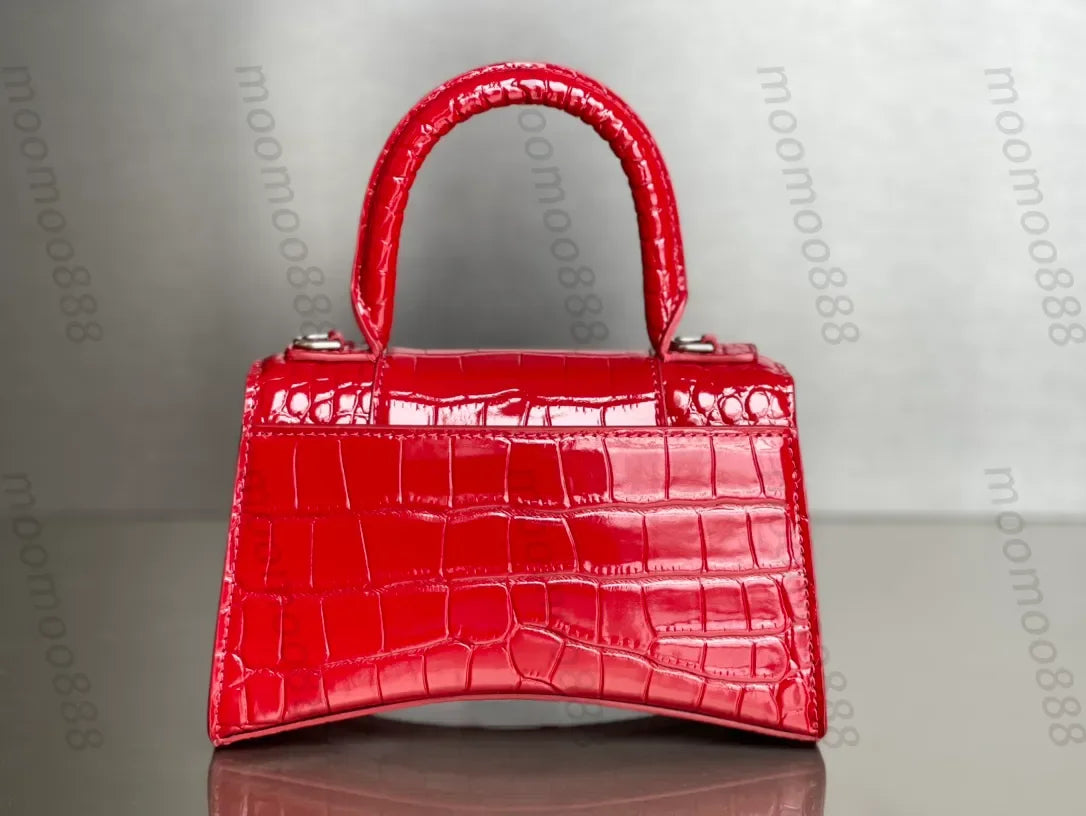 12A All-New Mirror Quality Designer Small Hourgalss Bags Womens Luxurys Genuine Leather Handbags Flap Gold Bag Purse Crossbody B