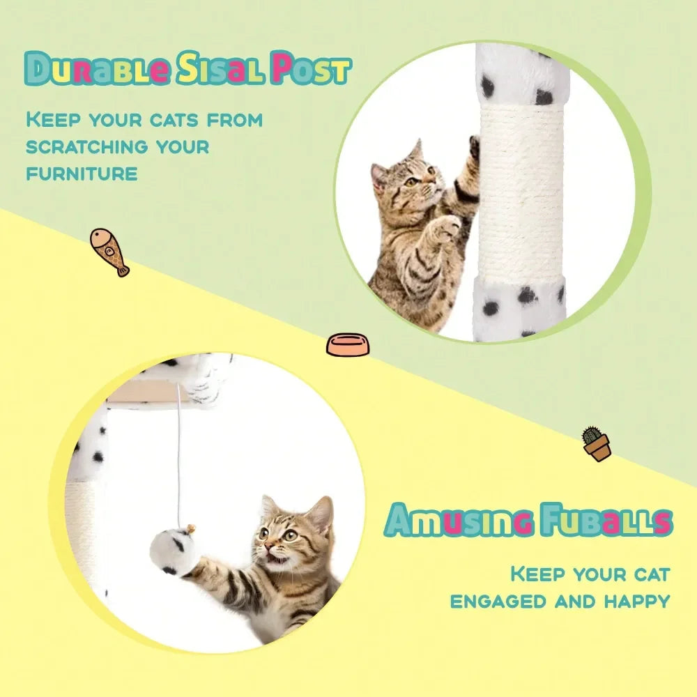 Cat Tree Rascadores Para Gatos Cat Supplies 73in FanShaped Corner Cat Tower For Save Space, MultiLevel Tall Cat Tree For Indoor