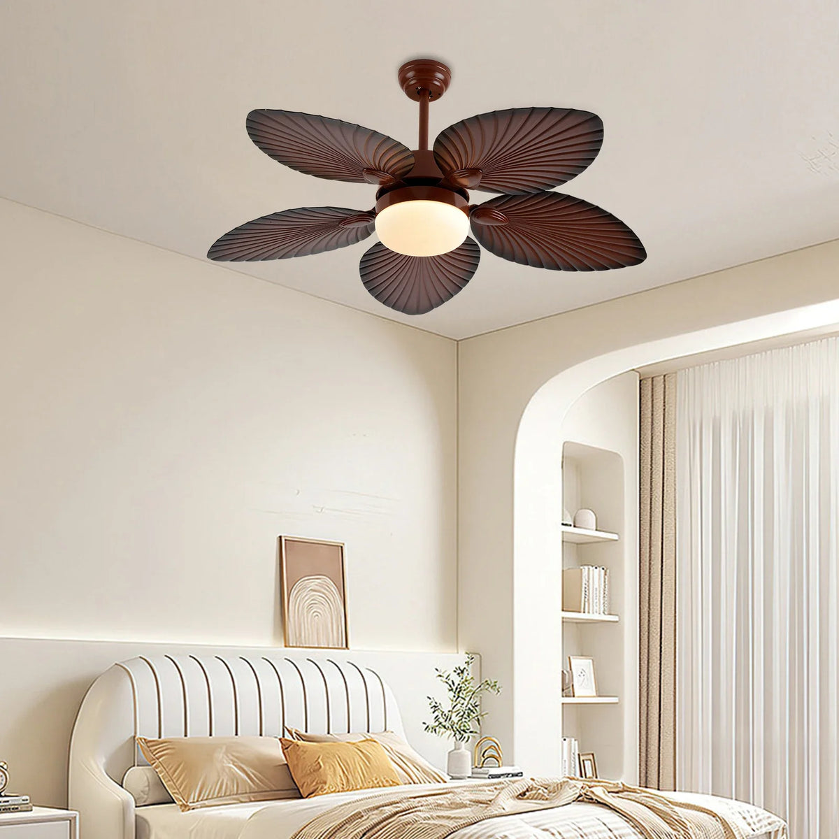 42-Inch Smart Ceiling Fan with LED Light Kit & Remote Control - Modern Home Decor Lighting Fixture, Adjustable Color Temperature