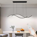 Modern Led Pendant Light Dimmable Led Chandelier for Dining Room Light Fixture Over Table Creative Wave Pendant Light for Kitch