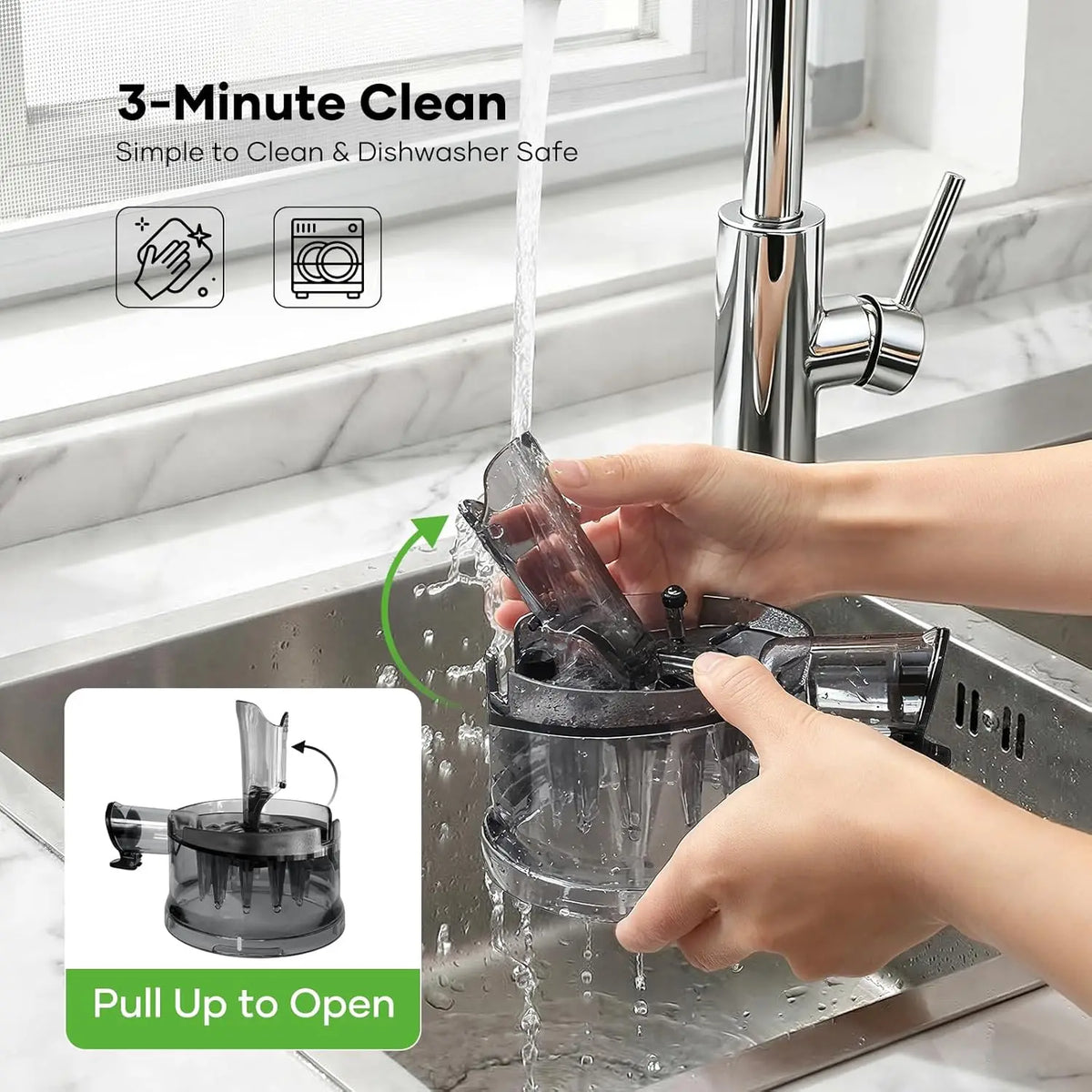 3-in-1 Juicer Machines, Cold Press Juicer 7“ Large Chute & 120oz – for Whole Vegetables & Fruits, High Juice Yield | Nut Milk | Natural Sorbet