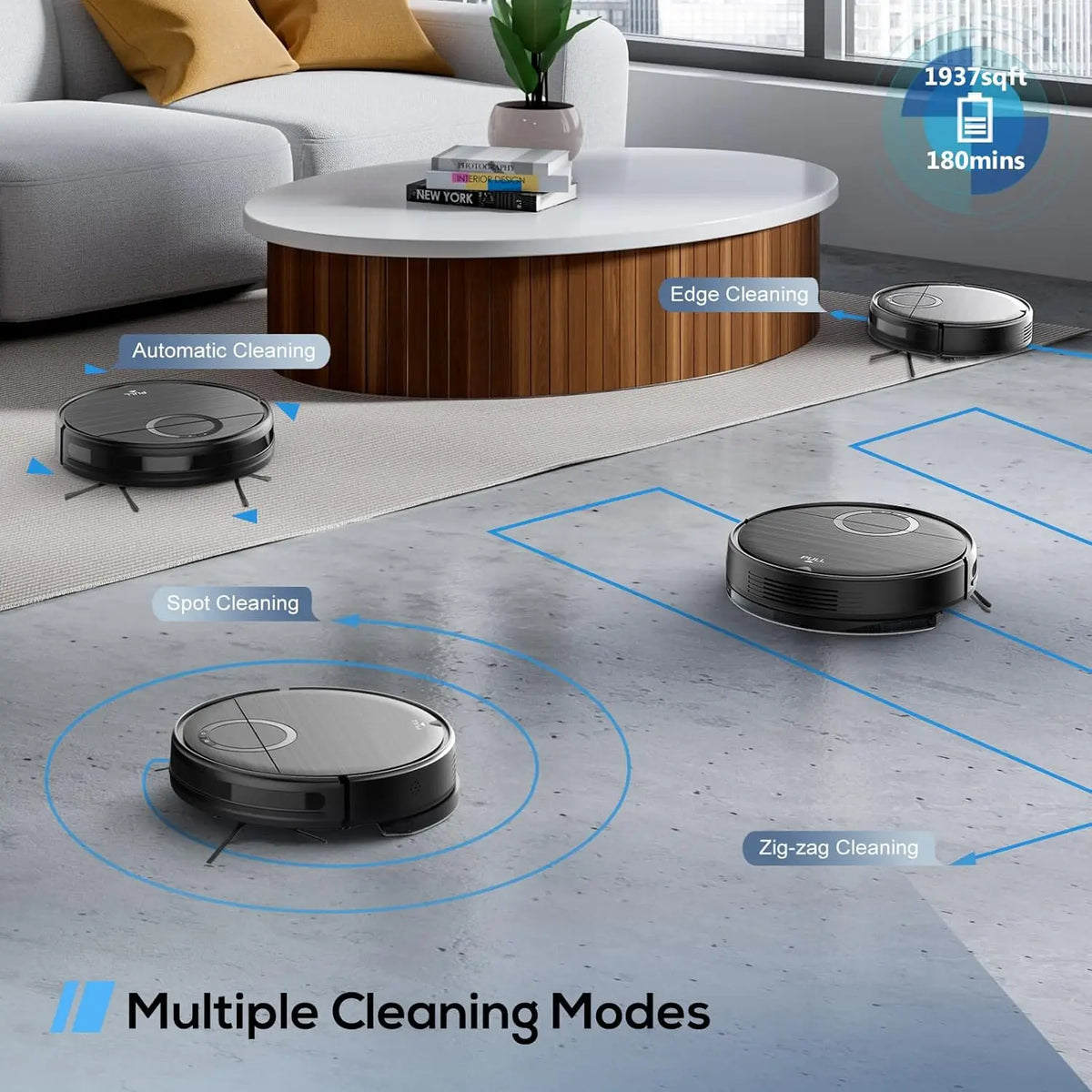 2-in-1 Robot Vacuum & Mop for Pet Hair, Strong Suction, Auto-Recharge, Smart App Control