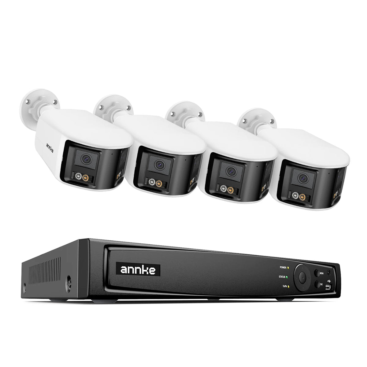 ANNKE Security Camera System 4K 8MP 180 Panoramic Dual Lens 8CH NVR PoE Camera Outdoor IR Night Vision 6MP CCTV Camera System