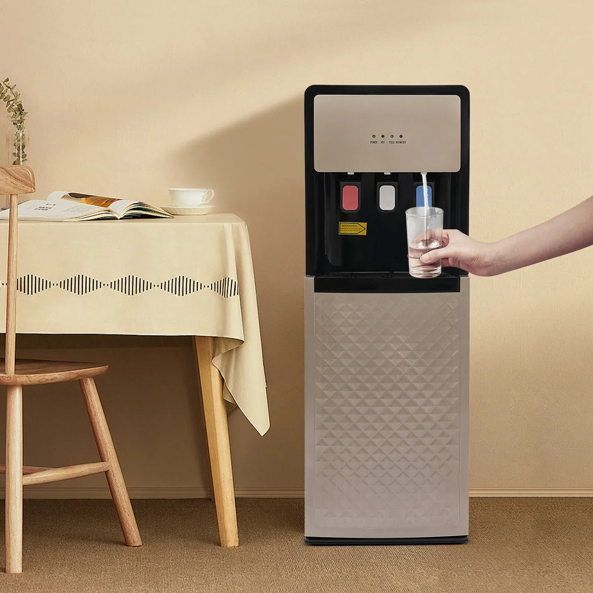 Bottom Loading Water Dispenser with Hot & Cold Water - 500W Fast Heating, Floor Standing Cooler