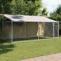 Dog Cage Grey Galvanized Steel 13.1 x 6.6 x 6.6 ft Durable