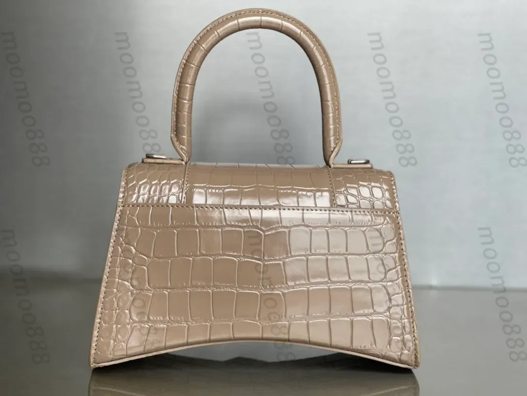 12A All-New Mirror Quality Designer Small Hourgalss Bags Womens Luxurys Genuine Leather Handbags Flap Gold Bag Purse Crossbody B