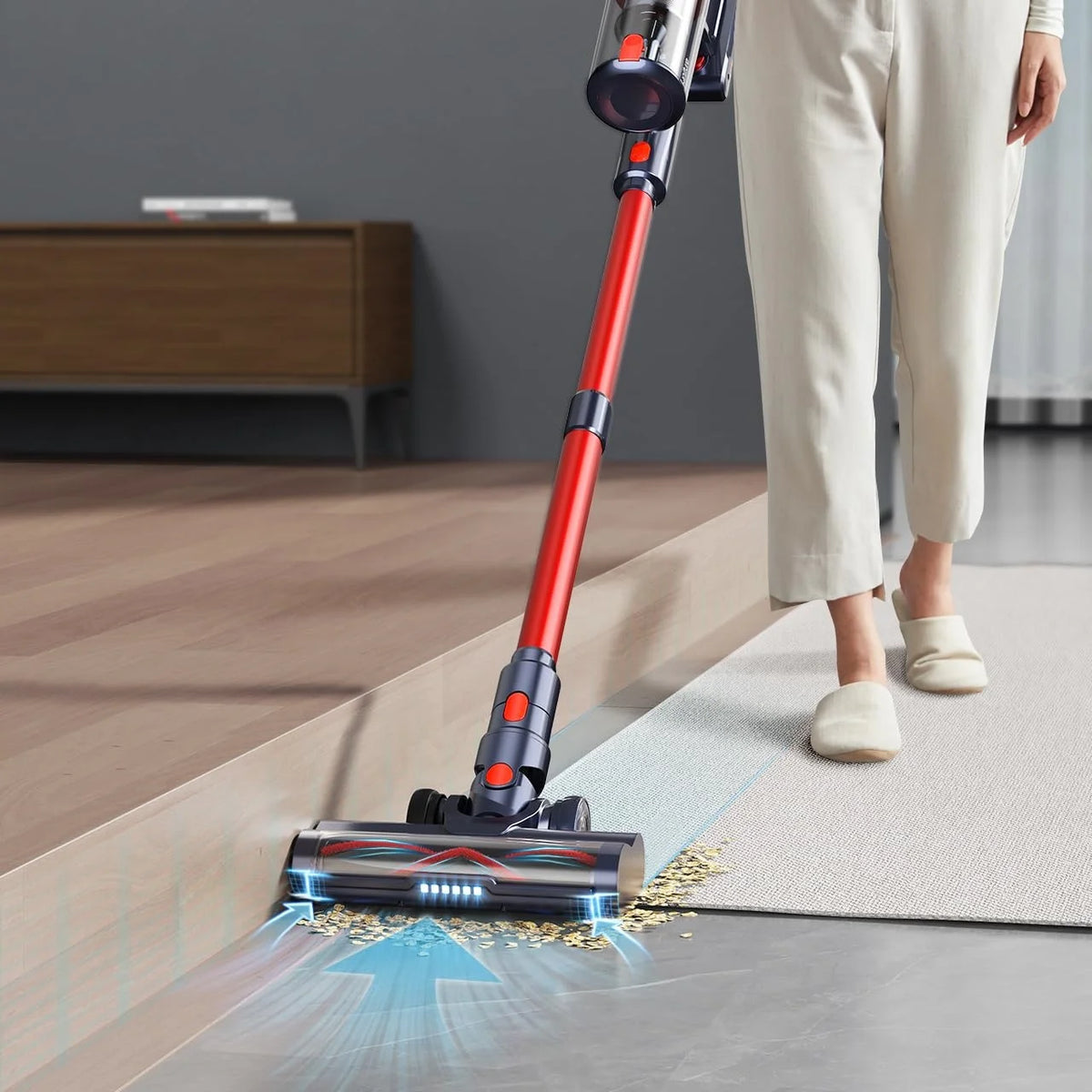Wireless Handheld Vacuum Cleaner ,45000PA Suction,Smart Dust Sensor,Touch Screen,Portable Stick Cordless Vacuum for Home