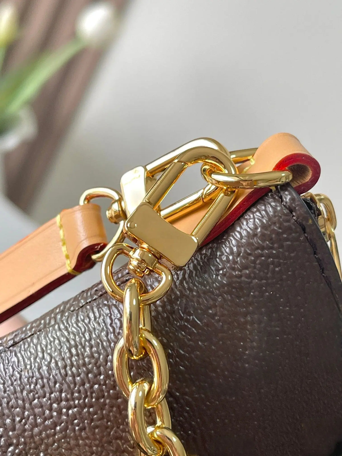 Vintage Monogram Hobo Crossbody Bag for Women Retro Chain Shoulder Bag Adjustable Strap Underarm Bag Multi-style Casual Purse