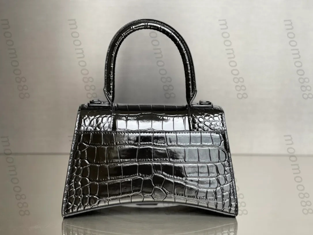 12A All-New Mirror Quality Designer Small Hourgalss Bags Womens Luxurys Genuine Leather Handbags Flap Gold Bag Purse Crossbody B