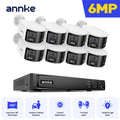 ANNKE Security Camera System 4K 8MP 180 Panoramic Dual Lens 8CH NVR PoE Camera Outdoor IR Night Vision 6MP CCTV Camera System
