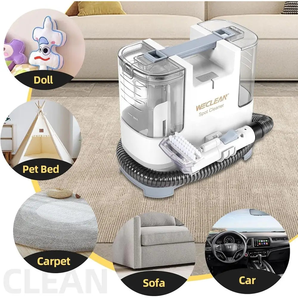 Portable Carpet and Upholstery Cleaner with 400W Motor and 9Kpa Suction for Deep Cleaning