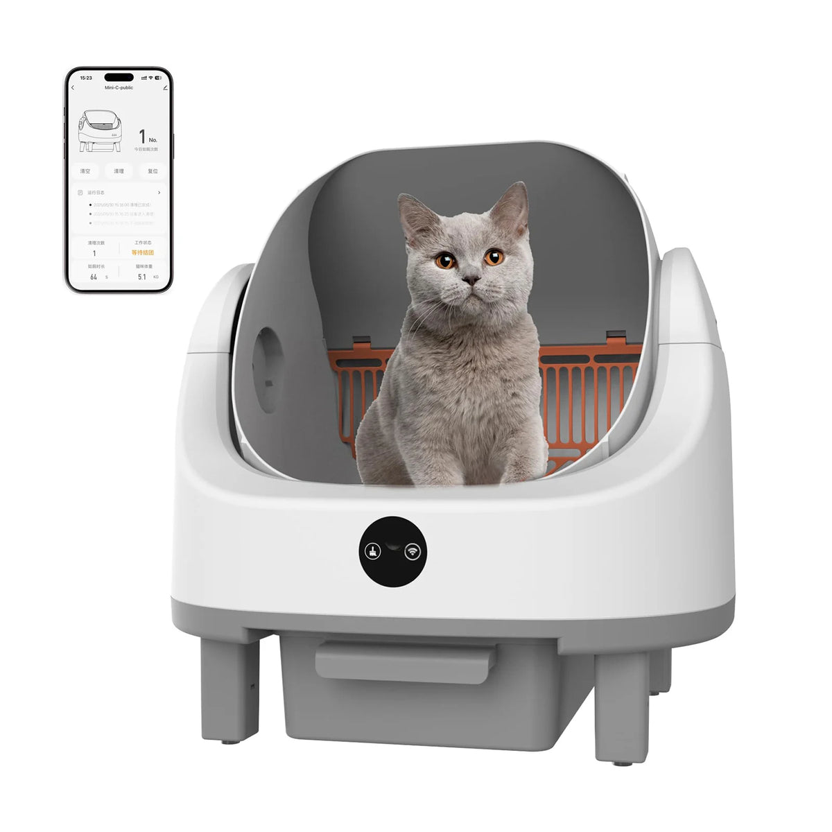 Open Top Self Cleaning Litter Box Automatic Smart Cat Toilet 9L Large Waste Bin APP Control Odorless Multi-Cat Sandbox