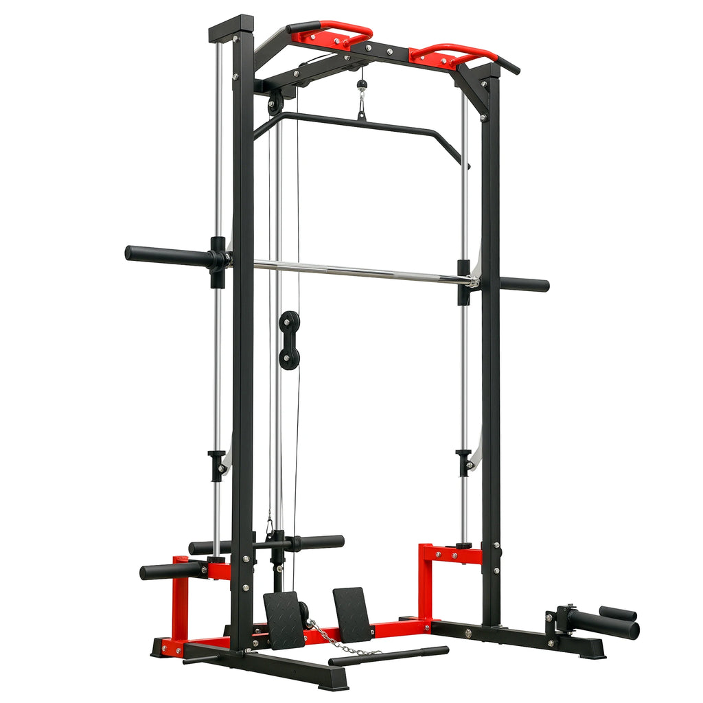 Soozier Smith Machine, Multi-Function Power Cage with Lat Pull down System