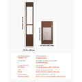 SucceBuy Dog Door for Sliding Glass Door Aluminum Alloy Frame with Rotating Hinges Lock Design Sliding Glass Pet Door for Renter