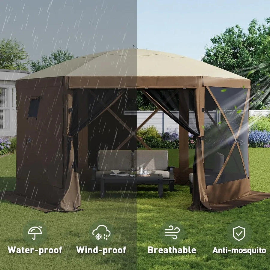 Feet Canopy Tent, Camping Gazebo Screen Tent