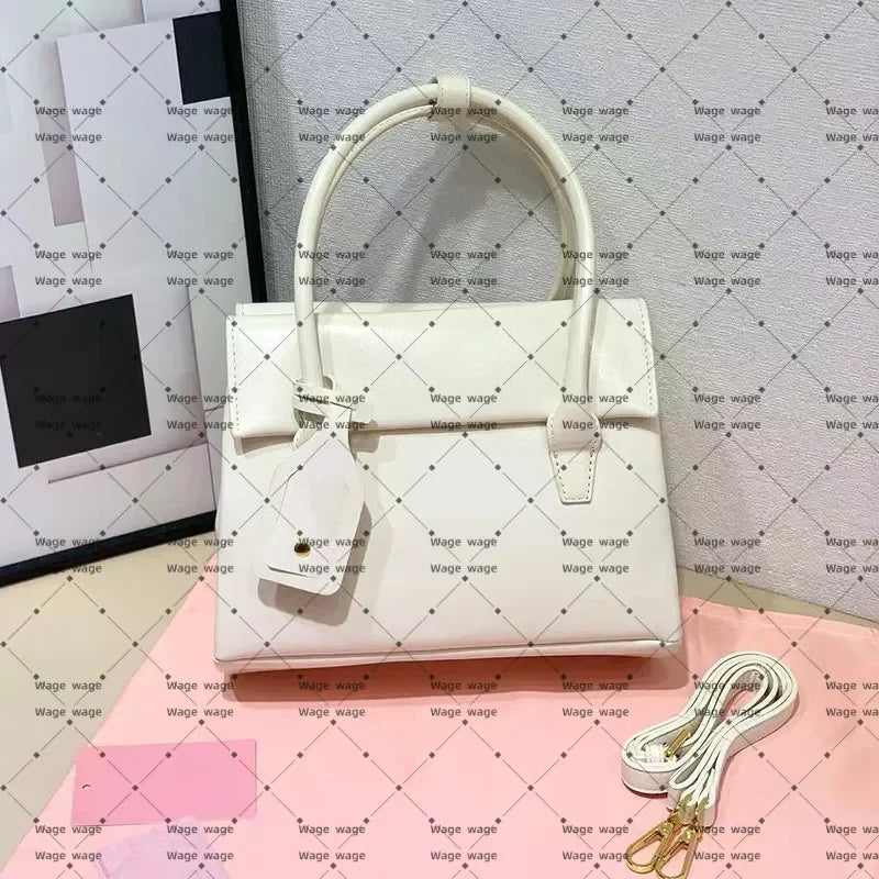 2026 New Designer bag Autumn Winter Distressed Oil Wax Leather Briefcase, Elegant Top-Handle Shoulder Bag, Timeless Sophisticate