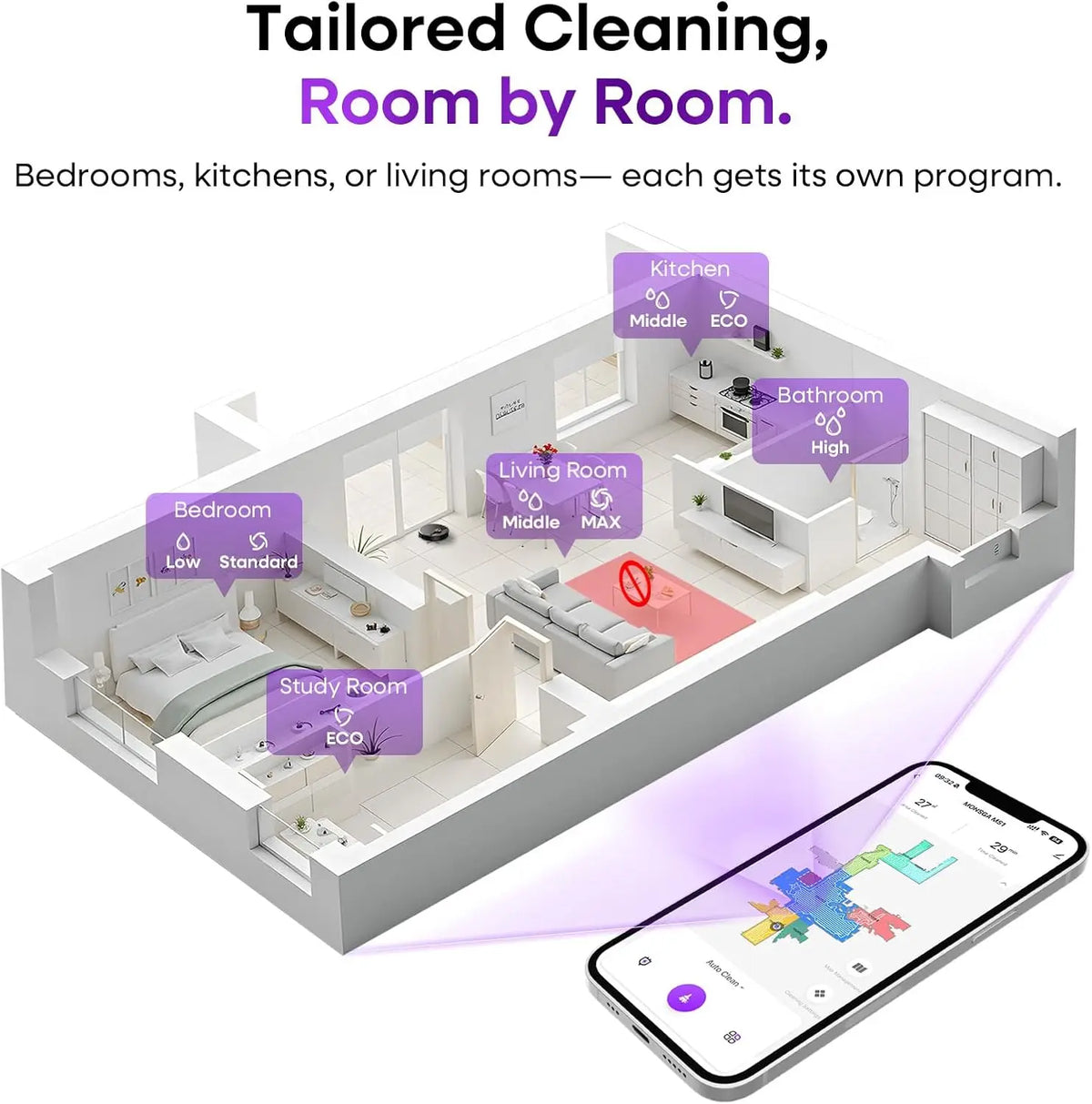 7000Pa Robot Vacuum Mop Combo with Lidar, 180min Runtime, Tangle-Free, 5 Maps, APP/Voice Control for Hard Floors & Carpets