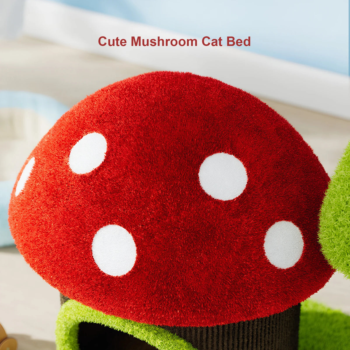 Modern Mushroom-Themed Cat Tree Tower, 30.7" Tall with Sisal Scratching Posts, Suitable for Indoor Multi-Cat Households