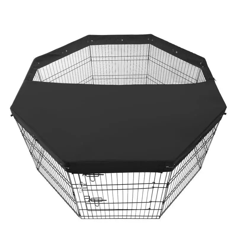 Free Shipping-Dog Playpen, 8 Pcs 30"H x 24"W Panels Foldable Metal Pet Exercise Pen, Dog Fence Indoor and Outdoor Pen with Door, 600D Oxford Fabric Top Cover, Pet Playpen for Dogs, Cats, Other Small Animals