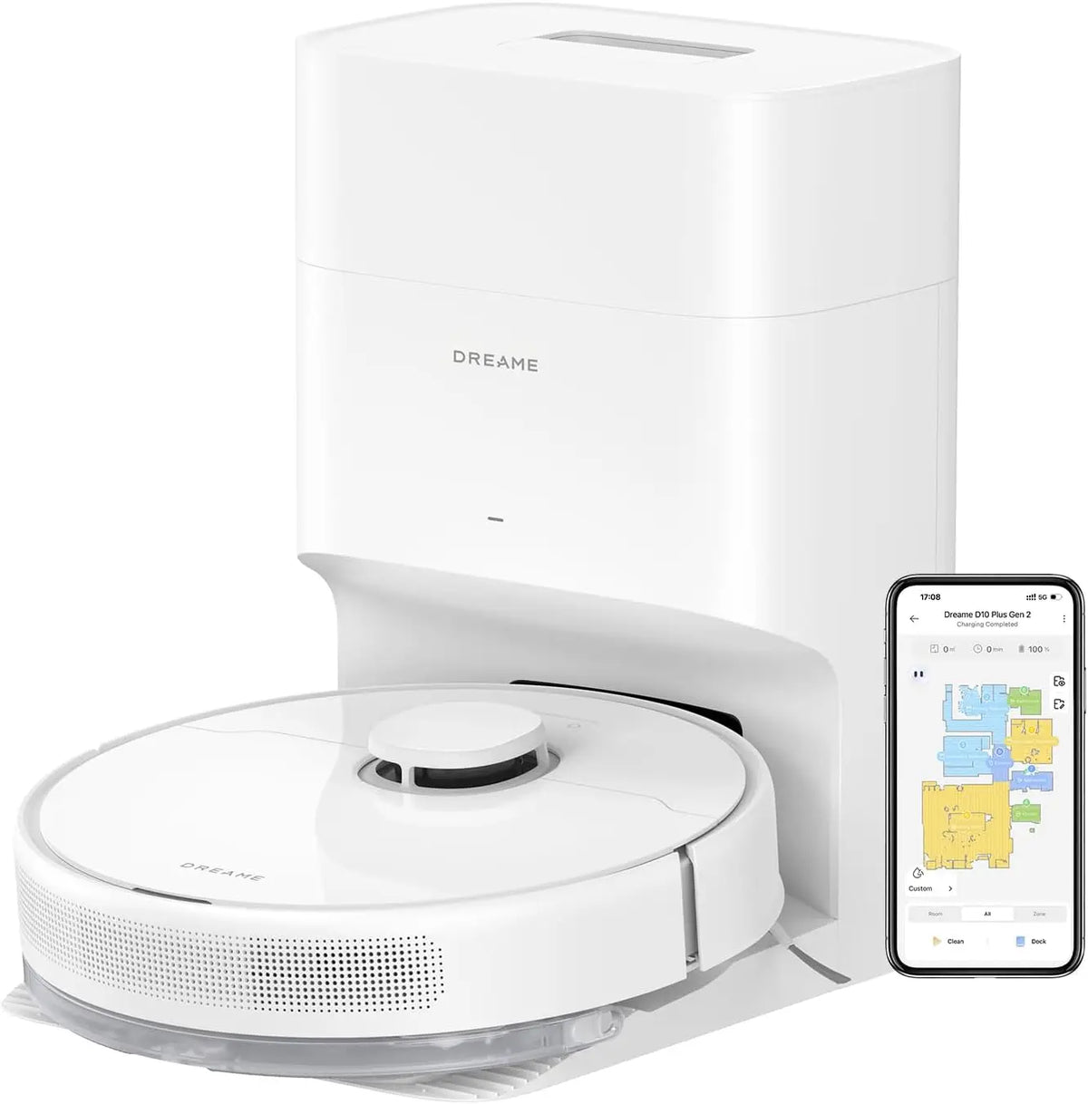 Gen 2 Self-Emptying Robot Vacuum and Mop, 90-Day Cleaning, 6000 Pa Suction, LiDAR Navigation, Wi-Fi Connected