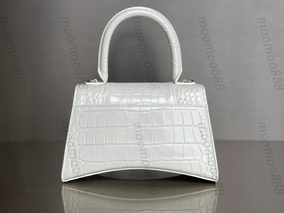 12A All-New Mirror Quality Designer Small Hourgalss Bags Womens Luxurys Genuine Leather Handbags Flap Gold Bag Purse Crossbody B
