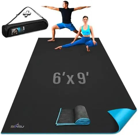 Extra Thick Non-Slip Yoga Mat 9mm for Hot Yoga Pilates Meditation Floor Workouts Large Exercise Mat Home Studio