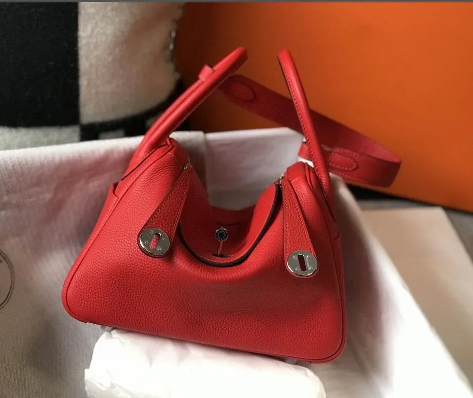Fashion Bags Totes women's real leather lychee cowhide doctor handbag shoulder purse top craft all TOGO handbags bag 10A size 26