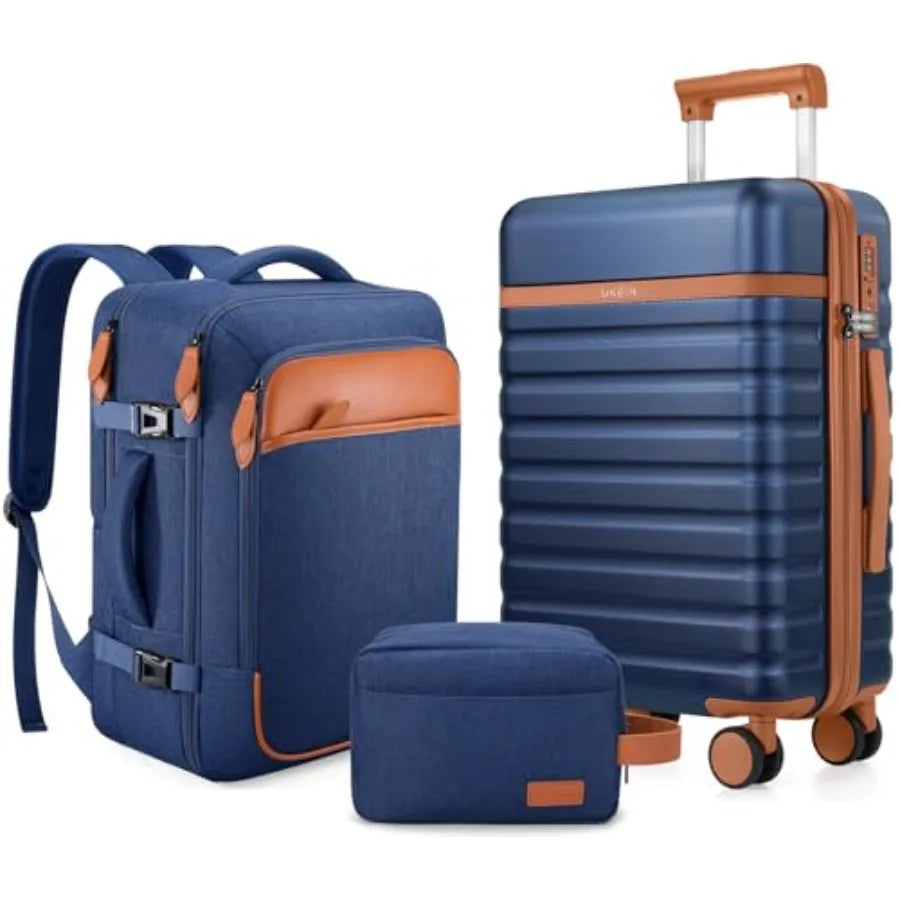Luggage Sets 3 Piece Carry On Luggage 20In With Spinner Wheels PC Hardside Suitcase Set with TSA Lock Durable Carry On Suitcase