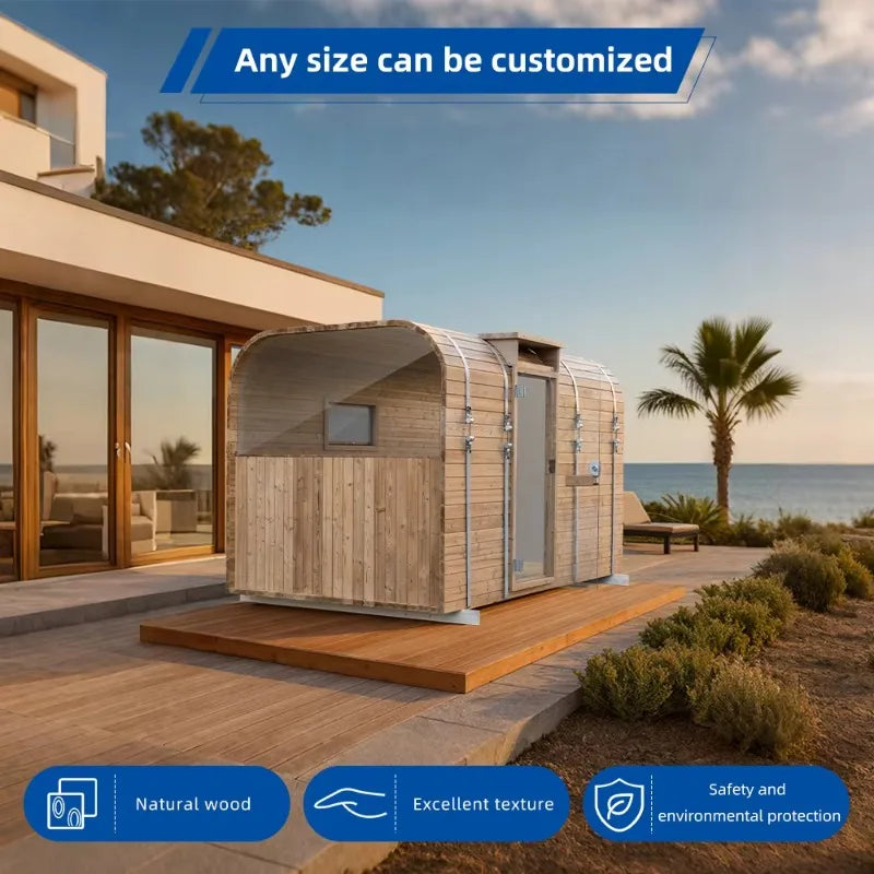 Luxury Prefab Wooden House Ready Made Economical Portable Tiny House Kit with Wheels for Villa Customize