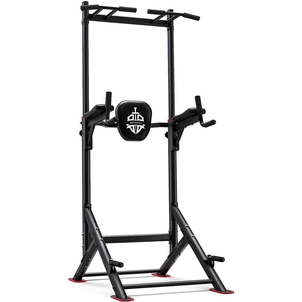 Sportsroyals Power Tower Pull Up Bar Station, 450LBS Stable Pull Up Dip Station for Home Gym Strength Training Equipment