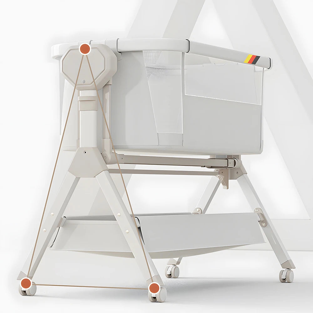 Bassinet Baby Bassinet Newborn Co-Sleeper Infant Bedside Sleeper Unisex Swing Rocker Portable Travel Cradle Electric Rocking