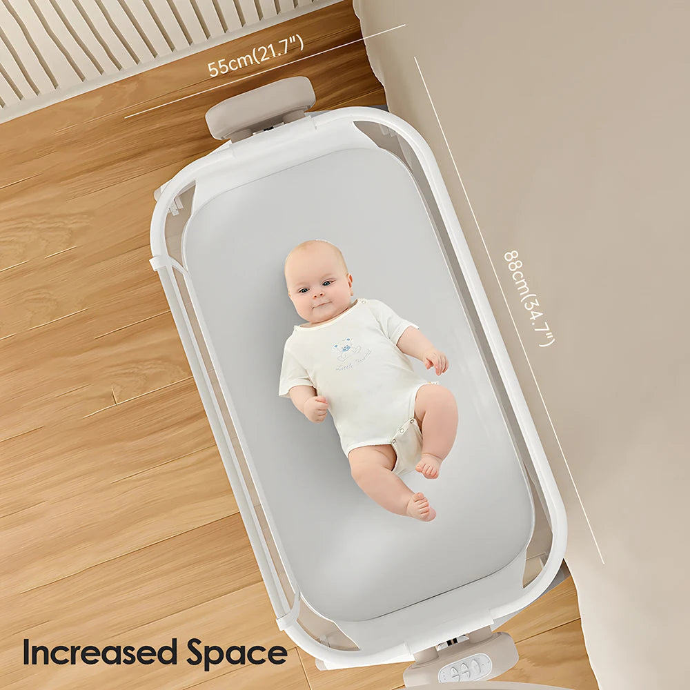 Electric Rocking Bassinet Baby Bassinet Newborn Bedside Sleeper for Infant Travel Co-Sleeper