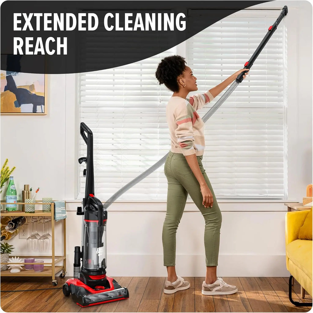 Multi-Surface Upright Bagless Vacuum Cleaner for Carpet and Hard Floor, Powerful Lightweight Corded Home Use