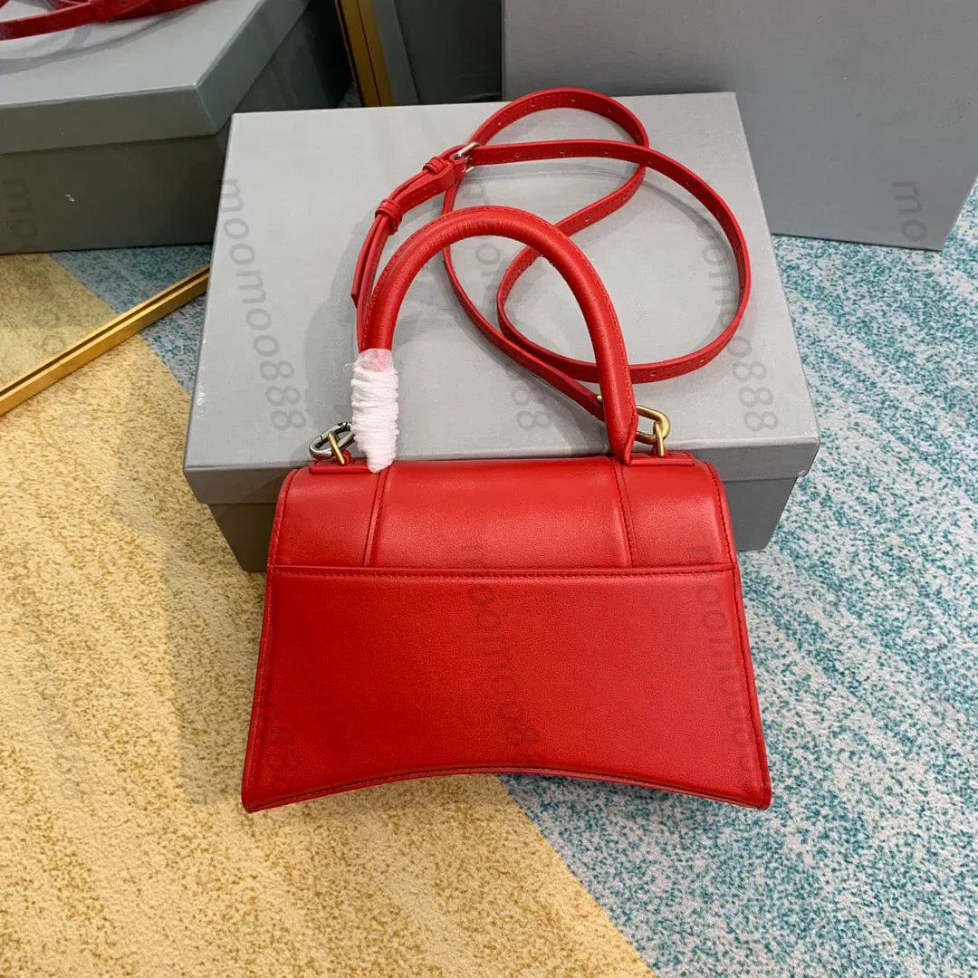 12A All-New Mirror Quality Designer Small Hourgalss Bags Womens Luxurys Genuine Leather Handbags Flap Gold Bag Purse Crossbody B