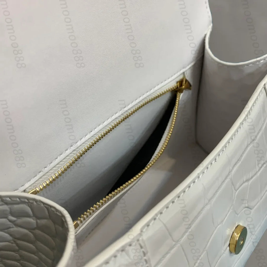 12A All-New Mirror Quality Designer Small Hourgalss Bags Womens Luxurys Genuine Leather Handbags Flap Gold Bag Purse Crossbody B