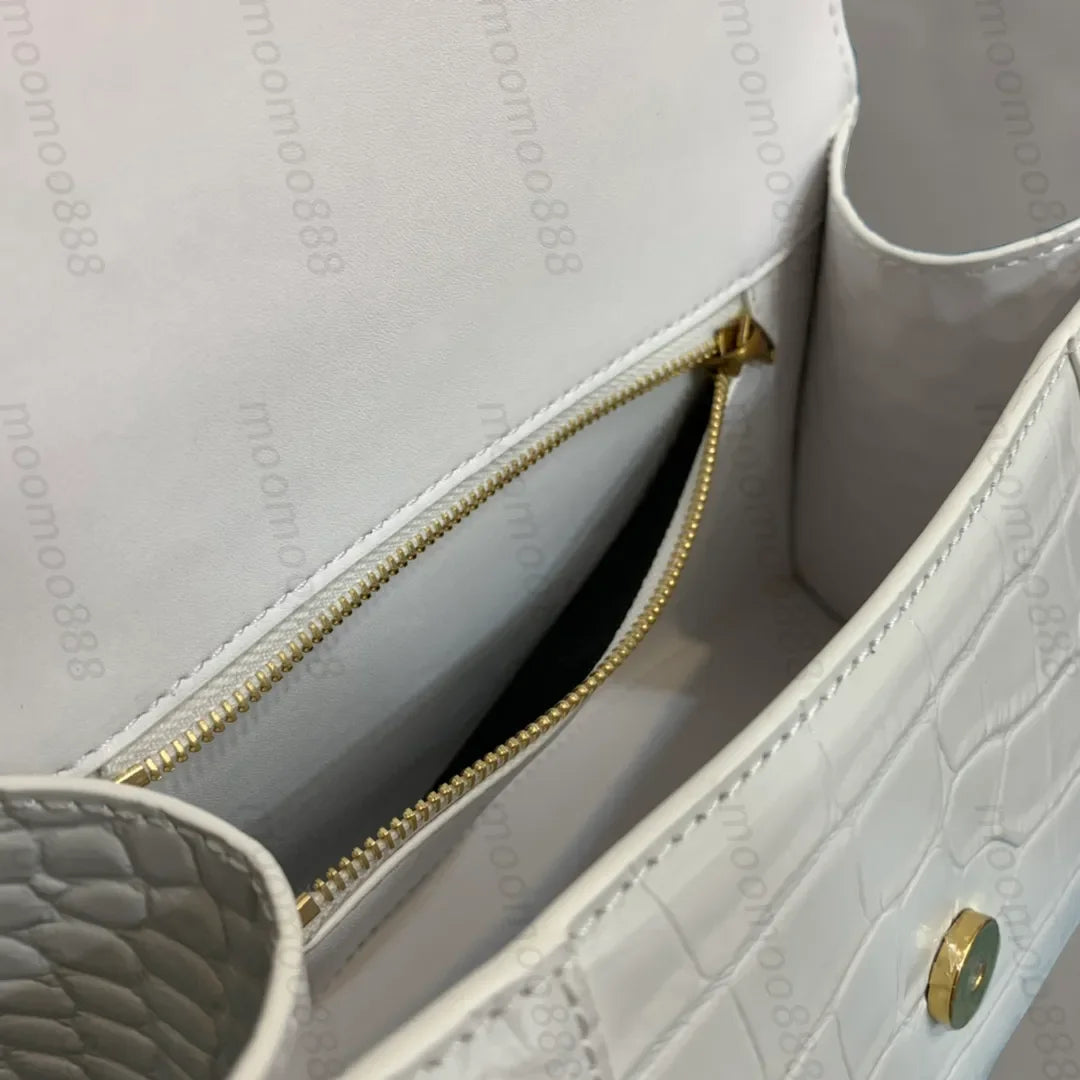 12A All-New Mirror Quality Designer Small Hourgalss Bags Womens Luxurys Genuine Leather Handbags Flap Gold Bag Purse Crossbody B