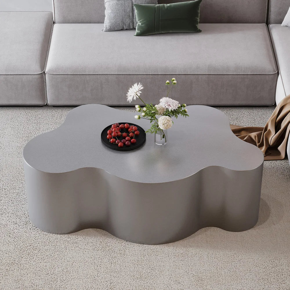 Modern Luxury Stainless Steel Coffee Table Living Room Crown-shaped Center Tea Table Creative Home Decor Living Room Furniture