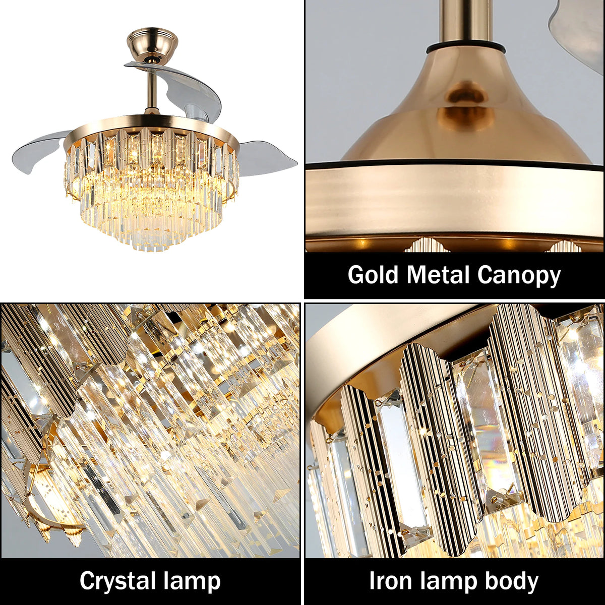 VETRULUS Modern Ceiling Fan With Led Light  Smart APP Remote Contro Reversible BLDC Intelligent Fandelier Lamp Indoor Fixture