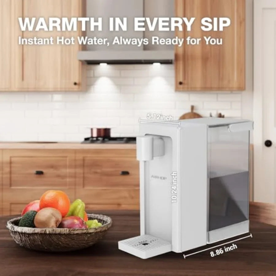 Instant Hot Water Dispenser Quick Heating Countertop Water Dispenser with Child Locks Adjustable 5 Temp 3 Water Volume Dispense