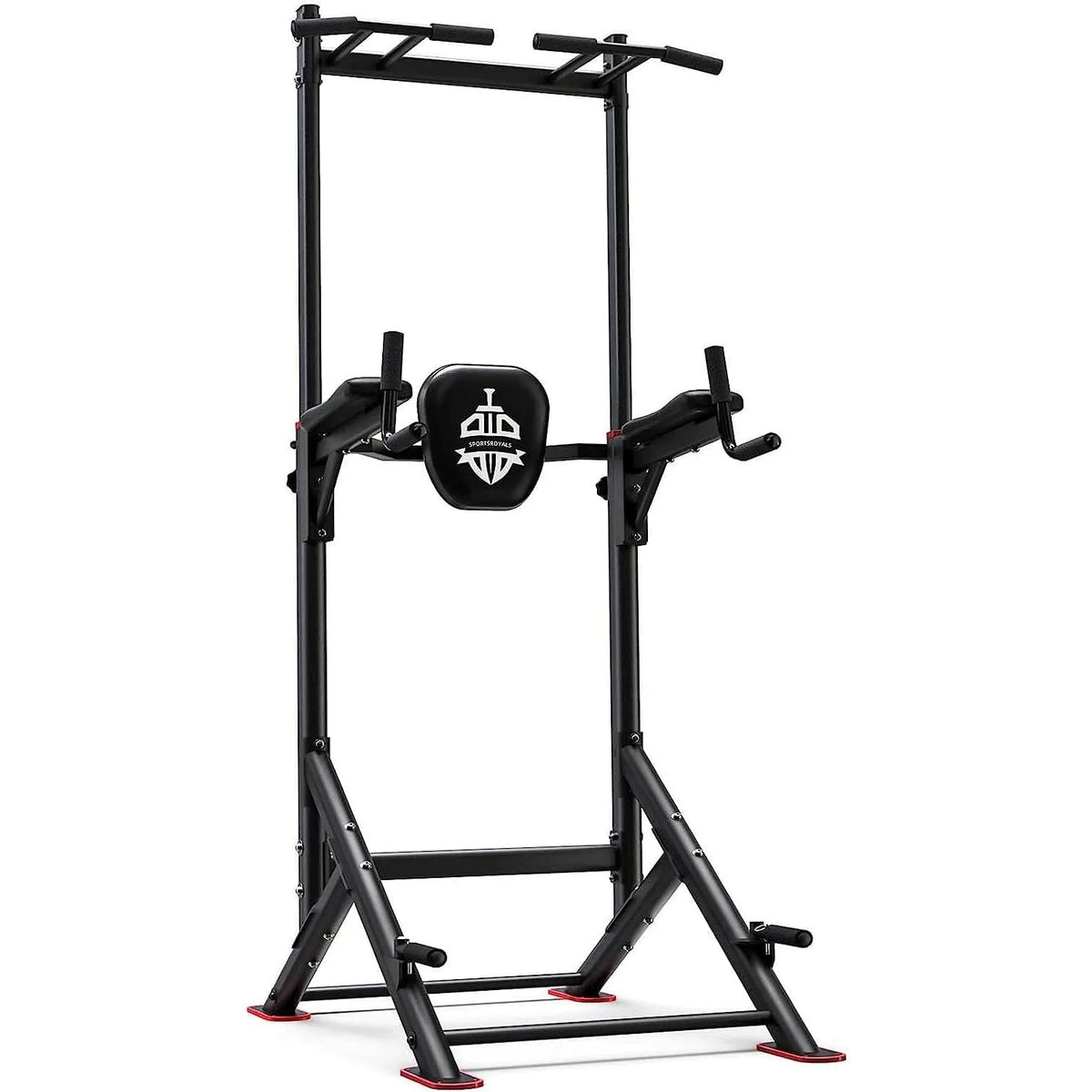 Sportsroyals Power Tower Pull Up Bar Station, 450LBS Stable Pull Up Dip Station for Home Gym Strength Training Equipment